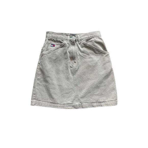 Tommy Jeans Khaki Denim Mini Skirt – Size 4 – Made in Mexico - Picture 1 of 5